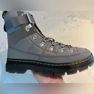 Dr.Martens Men’s SZ.11 Comb Tech Quilted Casual Grey Combat Boots New Combs Tech Quilted Casual Boots in Nickel Grey | Dr. Martens main image 3
